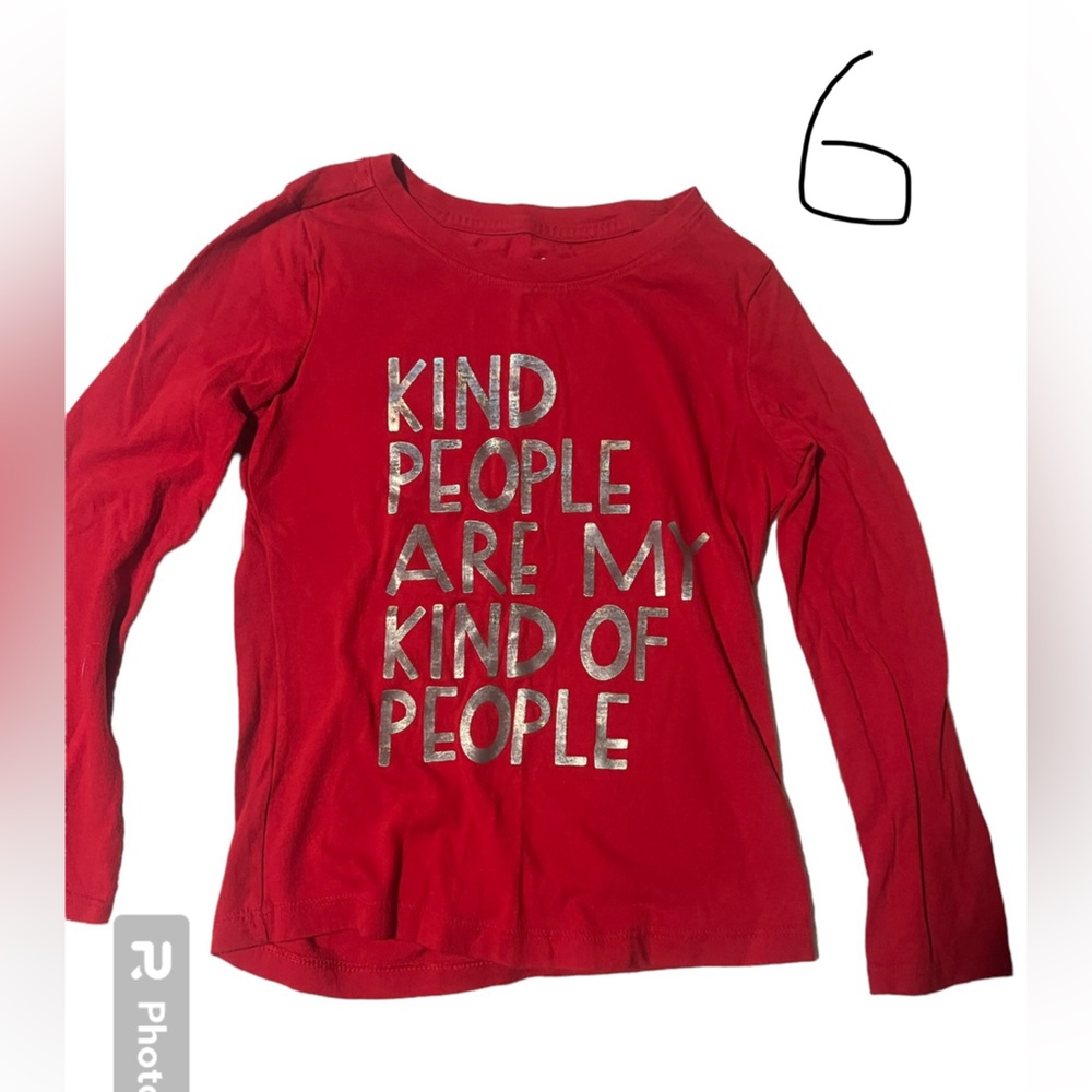 Red Long Sleeve Shirt for Girl